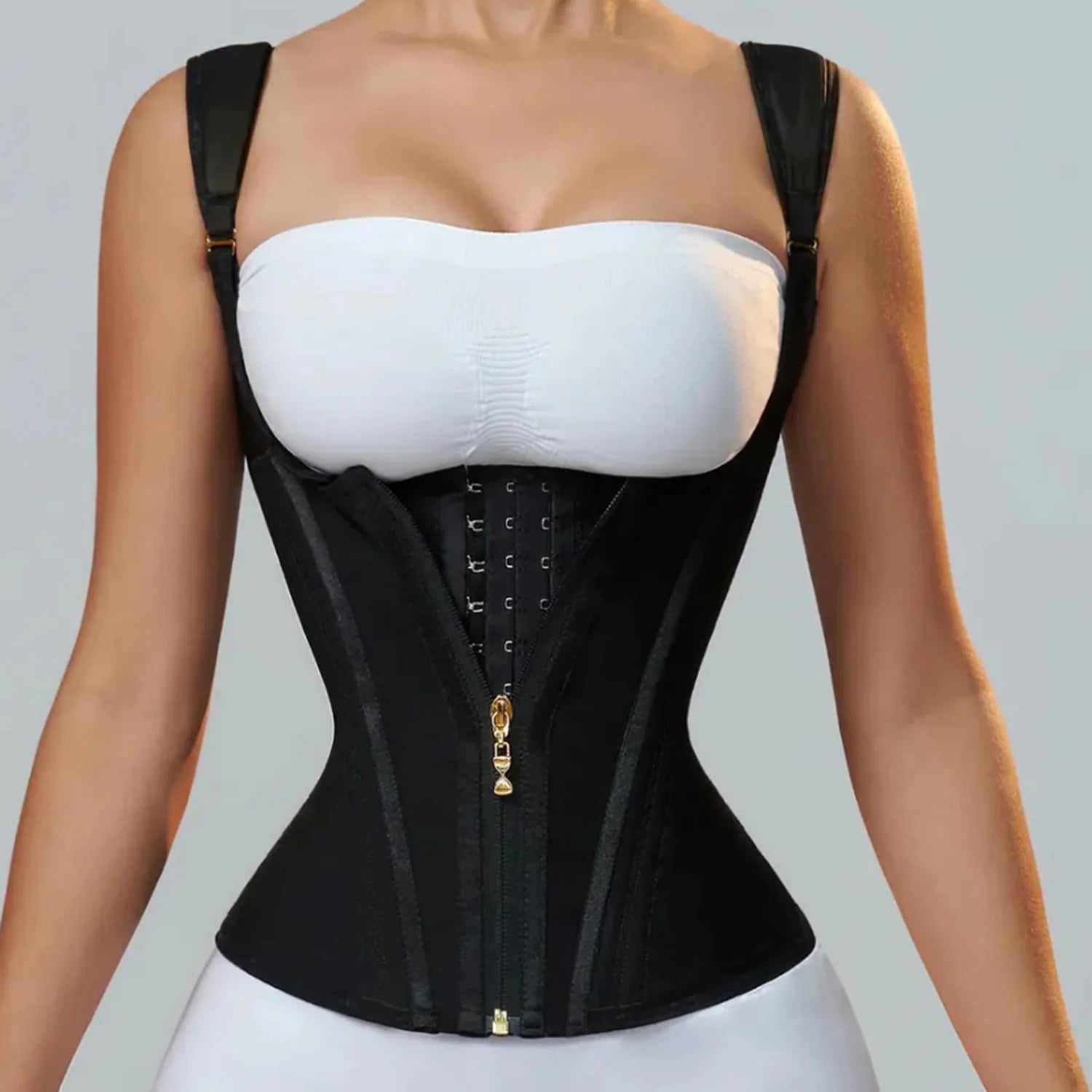 Double Compression Waist Trainer Corset with Bone - Tikibella™