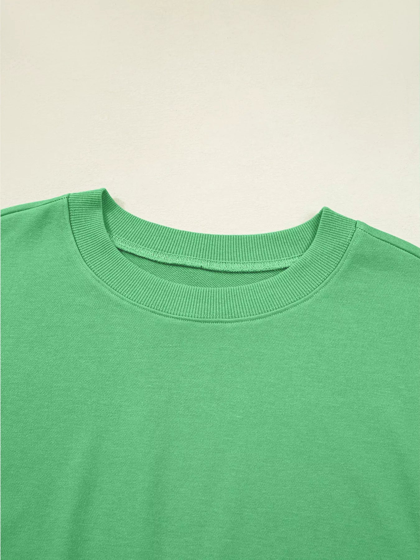 Drop shoulder puff sleeve crop top paired with drawstring wide leg pants set by Tikibella™, displayed on a neutral background.